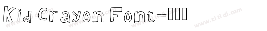 Kid Crayon Font字体转换